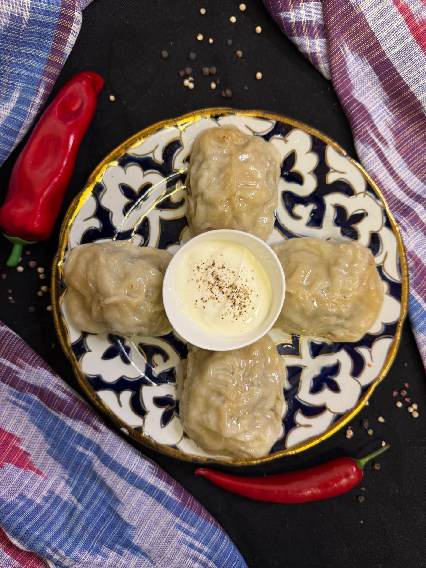 Manti-Teigtaschen, hausgemacht im Samarkand München